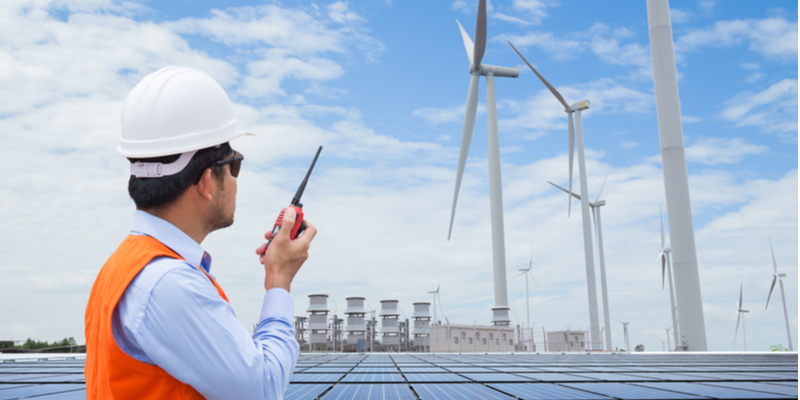 Renewable energy worker